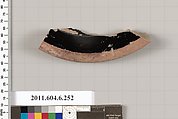 Terracotta fragment of an undetermined shape, Terracotta, Greek, Attic