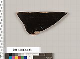Terracotta fragment of an open shape, Terracotta, Greek, Attic