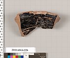 Terracotta fragment of a pyxis (box) ?, Terracotta, Greek, Attic