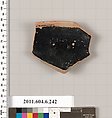 Terracotta rim fragment of a bowl, Terracotta, Greek, Attic