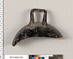 Terracotta fragment of a kylix (drinking cup) or a cup-skyphos (drinking cup?, Terracotta, Greek, Attic