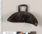 Terracotta fragment of a kylix (drinking cup) or a cup-skyphos (drinking cup?, Terracotta, Greek, Attic