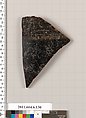 Terracotta fragment of an open shape, Terracotta, Greek, Attic