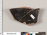 Terracotta fragment of an open shape, Terracotta, Greek, Attic