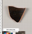 Terracotta fragment of a skyphos (deep drinking cup), Terracotta, Greek, Attic
