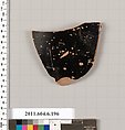 Terracotta fragment of a skyphos (deep drinking cup), Terracotta, Greek, Attic