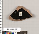 Terracotta fragment of an open shape, Terracotta, Greek, Attic