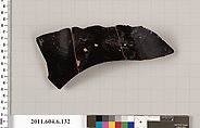 Terracotta fragment of an open shape, Terracotta, Greek, Attic