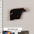 Terracotta fragment of an open shape, Terracotta, Greek, Attic