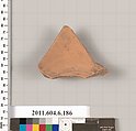 Terracotta fragment of a squat lekythos (oil flask)?, Terracotta, Greek, Attic