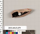 Terracotta rim fragment of a kylix (drinking cup), Terracotta, Greek, Attic