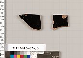 Terracotta rim fragments of kylikes (drinking cups), Terracotta, Greek, Attic