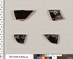 Terracotta rim fragments of kylikes (drinking cups), Terracotta, Greek, Attic