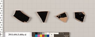 Terracotta fragments of kylikes (drinking cups), Terracotta, Greek, Attic