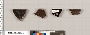 Terracotta rim fragments of kylikes (drinking cups), Terracotta, Greek, Attic
