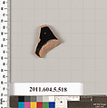 Terracotta fragment of a kylix (drinking cup), Terracotta, Greek, Attic