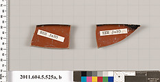 Terracotta rim fragments of a kylix (drinking cup), Terracotta, Greek, Attic