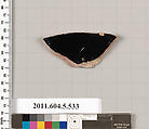 Terracotta fragment of a kylix (drinking cup), Terracotta, Greek, Attic
