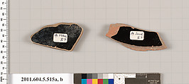 Terracotta fragments of kylikes (drinking cups), Terracotta, Greek, Attic