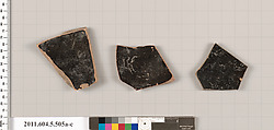 Terracotta fragments of kylikes (drinking cups), Terracotta, Greek, Attic