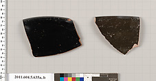 Terracotta rim fragments of kylikes (drinking cups), Terracotta, Greek, Attic