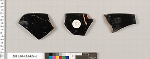 Terracotta rim fragments of kylikes (drinking cups), Terracotta, Greek, Attic