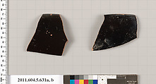 Terracotta rim fragments of kylikes (drinking cups), Terracotta, Greek, Attic