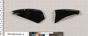 Terracotta rim fragments of kylikes (drinking cups), Terracotta, Greek, Attic