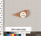 Terracotta fragment of a kylix (drinking cup), Terracotta, Greek, Attic