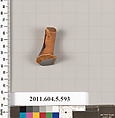 Terracotta fragment of a kylix (drinking cup)?, Terracotta, Greek, Attic
