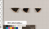 Terracotta rim fragments of kylikes (drinking cups), Terracotta, Greek, Attic