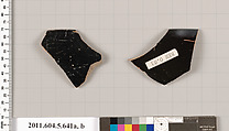 Terracotta rim fragments of kylikes (drinking cups), Terracotta, Greek, Attic