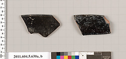 Terracotta rim fragments of kylikes (drinking cups), Terracotta, Greek, Attic