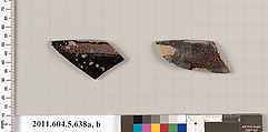 Terracotta rim fragments of kylikes (drinking cups), Terracotta, Greek, Attic