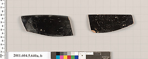 Terracotta rim fragments of kylikes (drinking cups), Terracotta, Greek, Attic