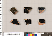 Terracotta rim fragments of kylikes (drinking cups), Terracotta, Greek, Attic