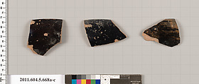 Terracotta rim fragments of kylikes (drinking cups), Terracotta, Greek, Attic