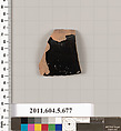 Terracotta rim fragment of a kylix (drinking cup), Terracotta, Greek, Attic