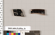 Terracotta rim fragments of kylikes (drinking cups), Terracotta, Greek, Attic