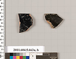 Terracotta rim fragments of kylikes (drinking cups), Terracotta, Greek, Attic