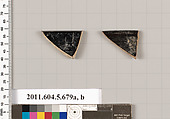 Terracotta rim fragments of kylikes (drinking cups), Terracotta, Greek, Attic