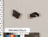 Terracotta fragments of kylikes (drinking cups), Terracotta, Greek, Attic