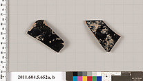 Terracotta rim fragments of kylikes (drinking cups), Terracotta, Greek, Attic