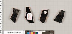 Terracotta fragments of kylikes (drinking cups), Terracotta, Greek, Attic