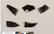 Terracotta fragments of kylikes (drinking cups), Terracotta, Greek, Attic