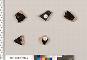 Terracotta fragments of kylikes (drinking cups), Terracotta, Greek, Attic