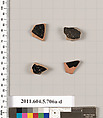 Terracotta fragments of kylikes (drinking cups), Terracotta, Greek, Attic