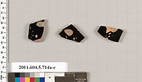 Terracotta fragments of kylikes (drinking cups), Terracotta, Greek, Attic