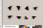 Terracotta fragments of kylikes (drinking cups), Terracotta, Greek, Attic