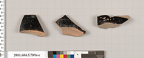 Terracotta fragments of kylikes (drinking cups), Terracotta, Greek, Attic